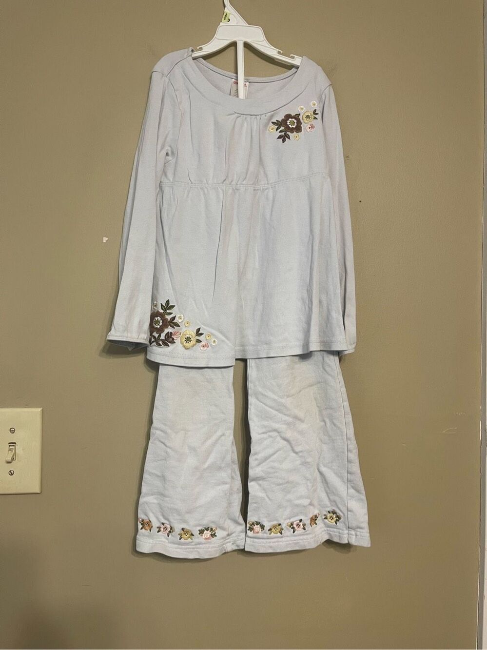 Gymboree Equestrian Club Girls Floral Cotton Matching Set Pants Top Size 6